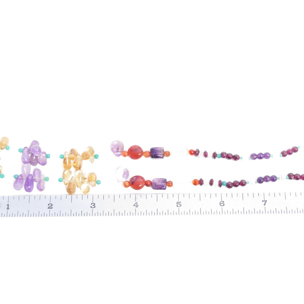 Handcrafted Multi-Colored Gemstone Bead Necklace - image 4